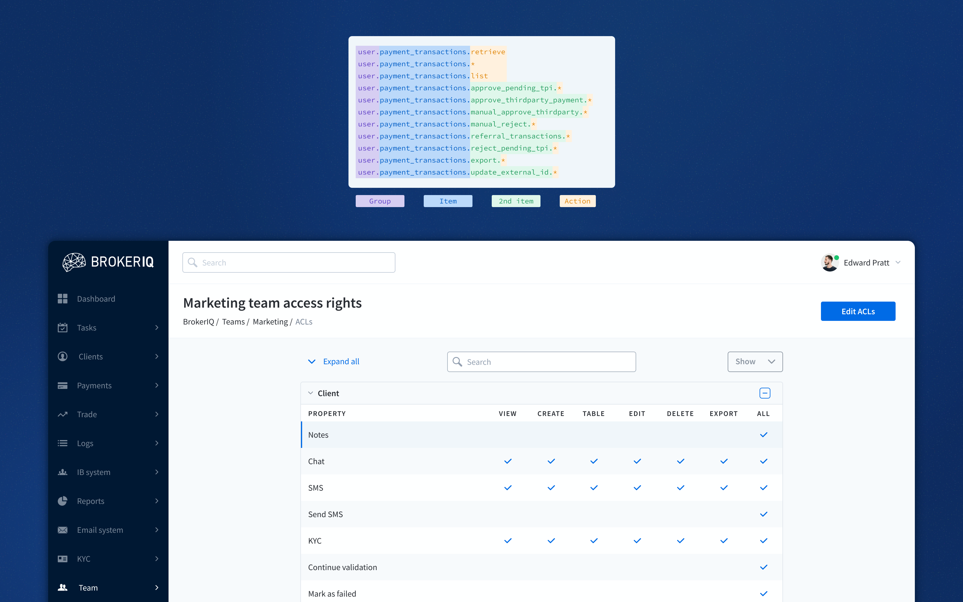 BrokerIQ ACL — after redesign