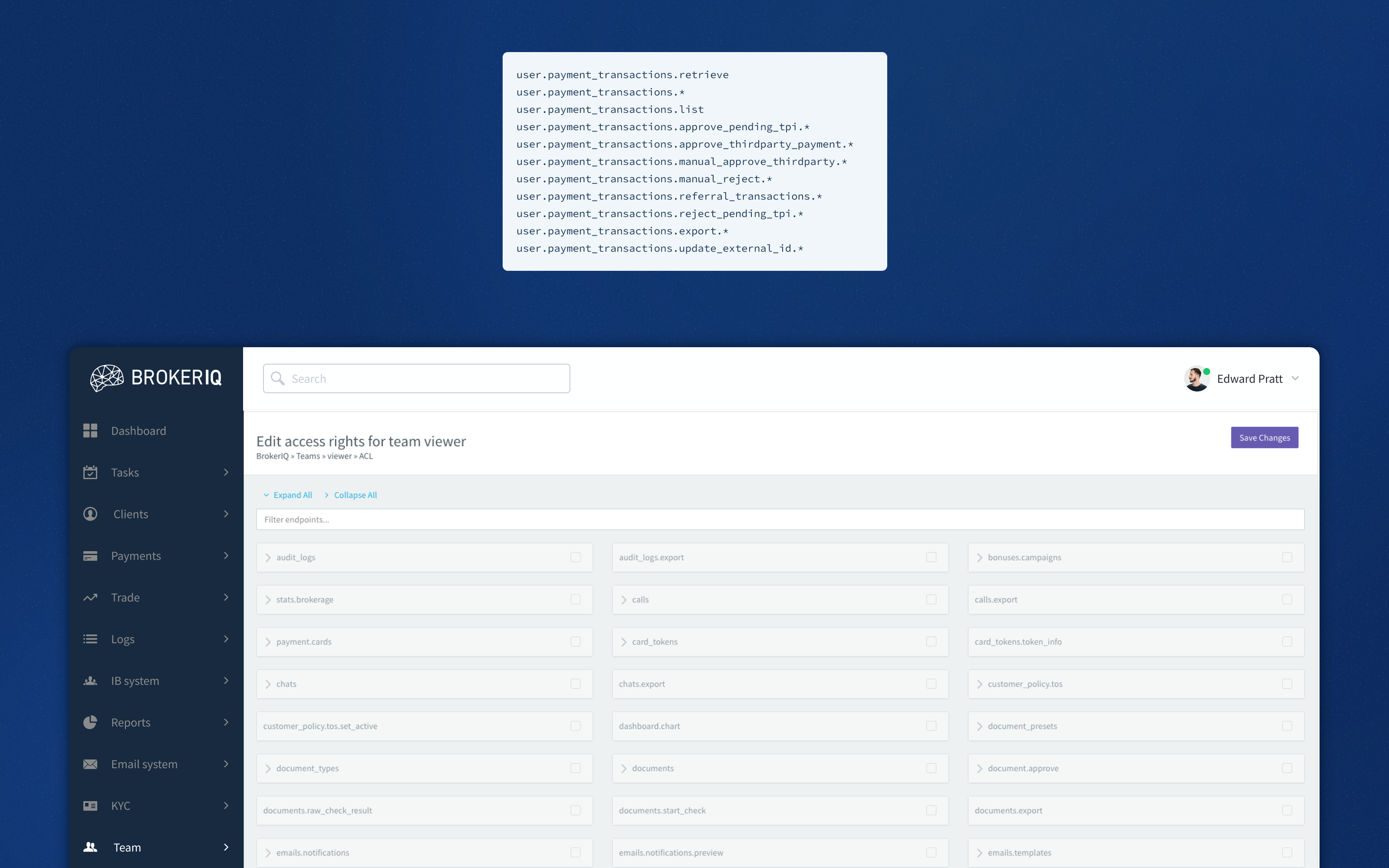 BrokerIQ ACL — before redesign
